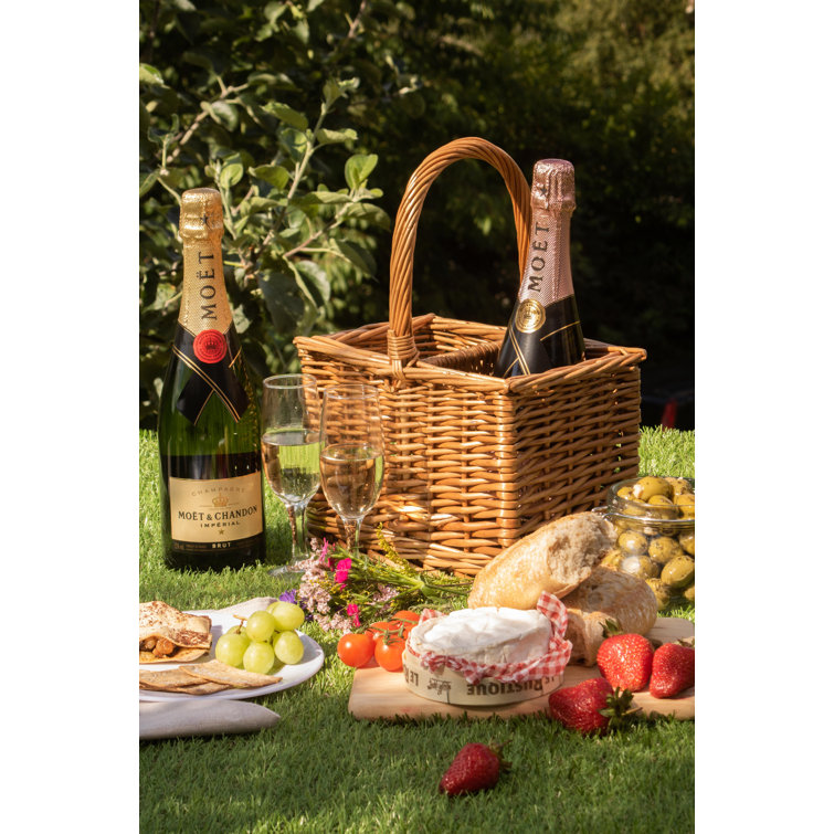 Brambly Cottage Wicker 2 Bottle Drinks Carrier Basket Wayfair.co.uk